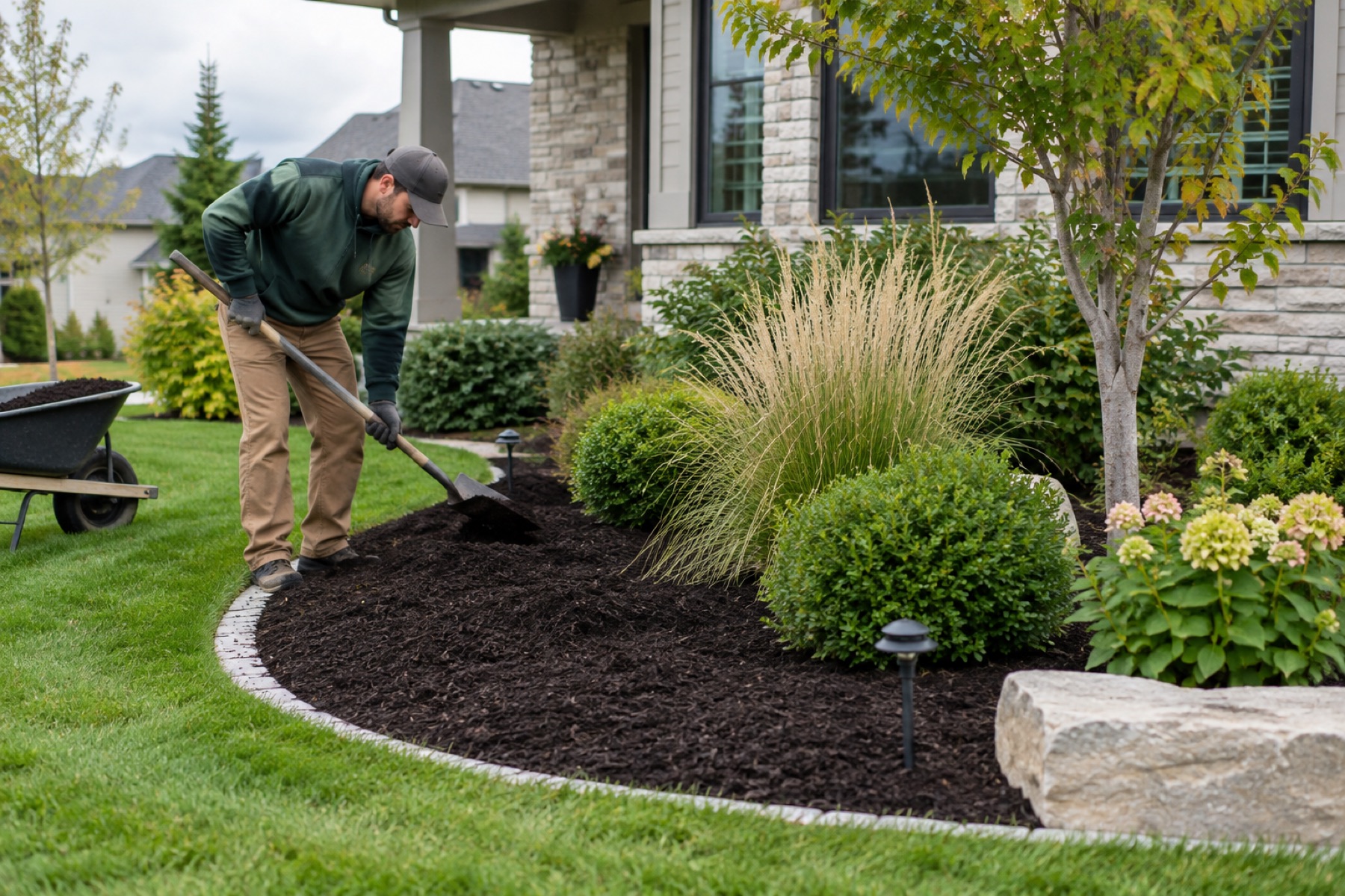 Mock photo: landscape bed refresh
